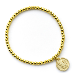 Chelsea Football Club Gold Tone Ball Bead Bracelet