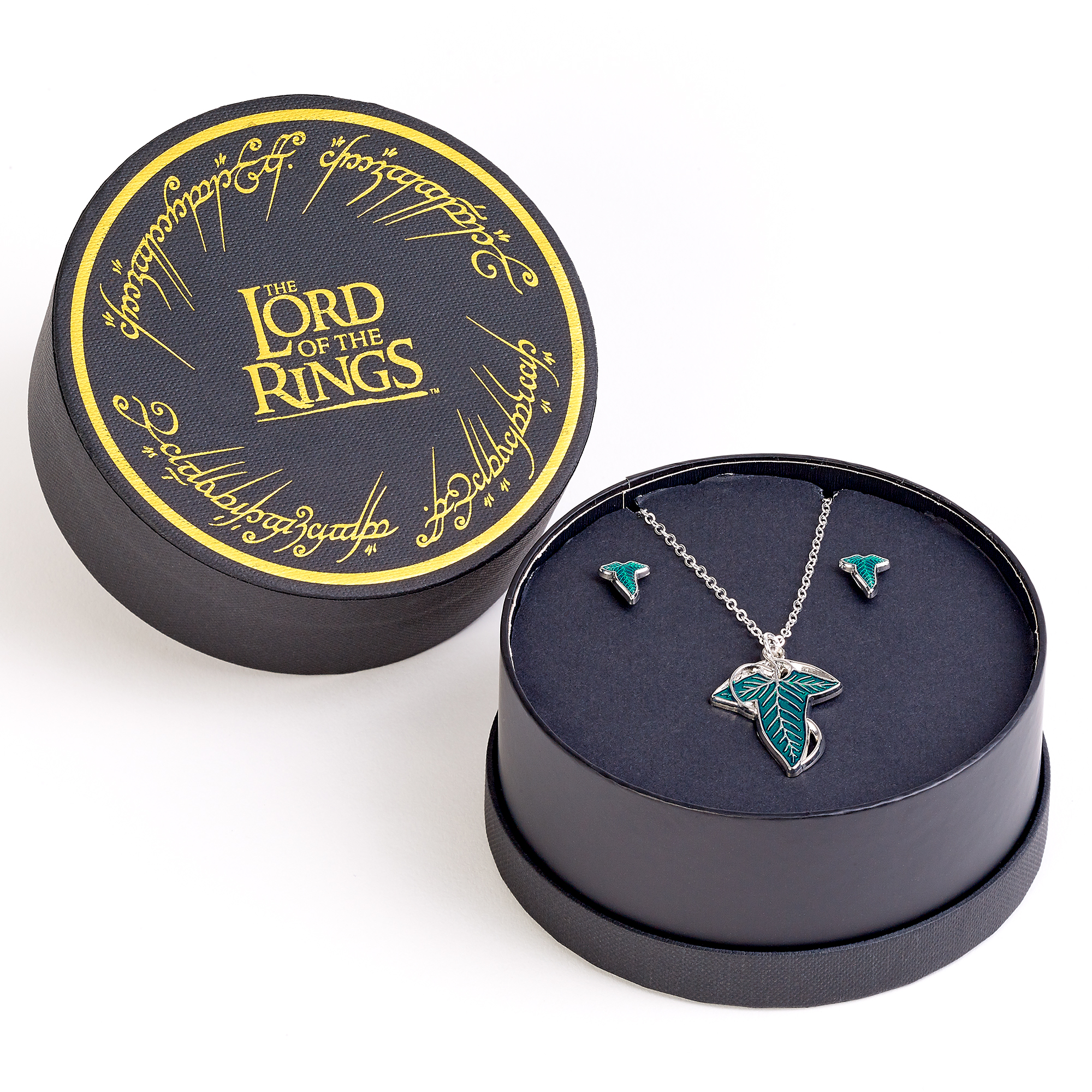 The Lord of the rings Leaf of Lorien earrings and necklace gift set