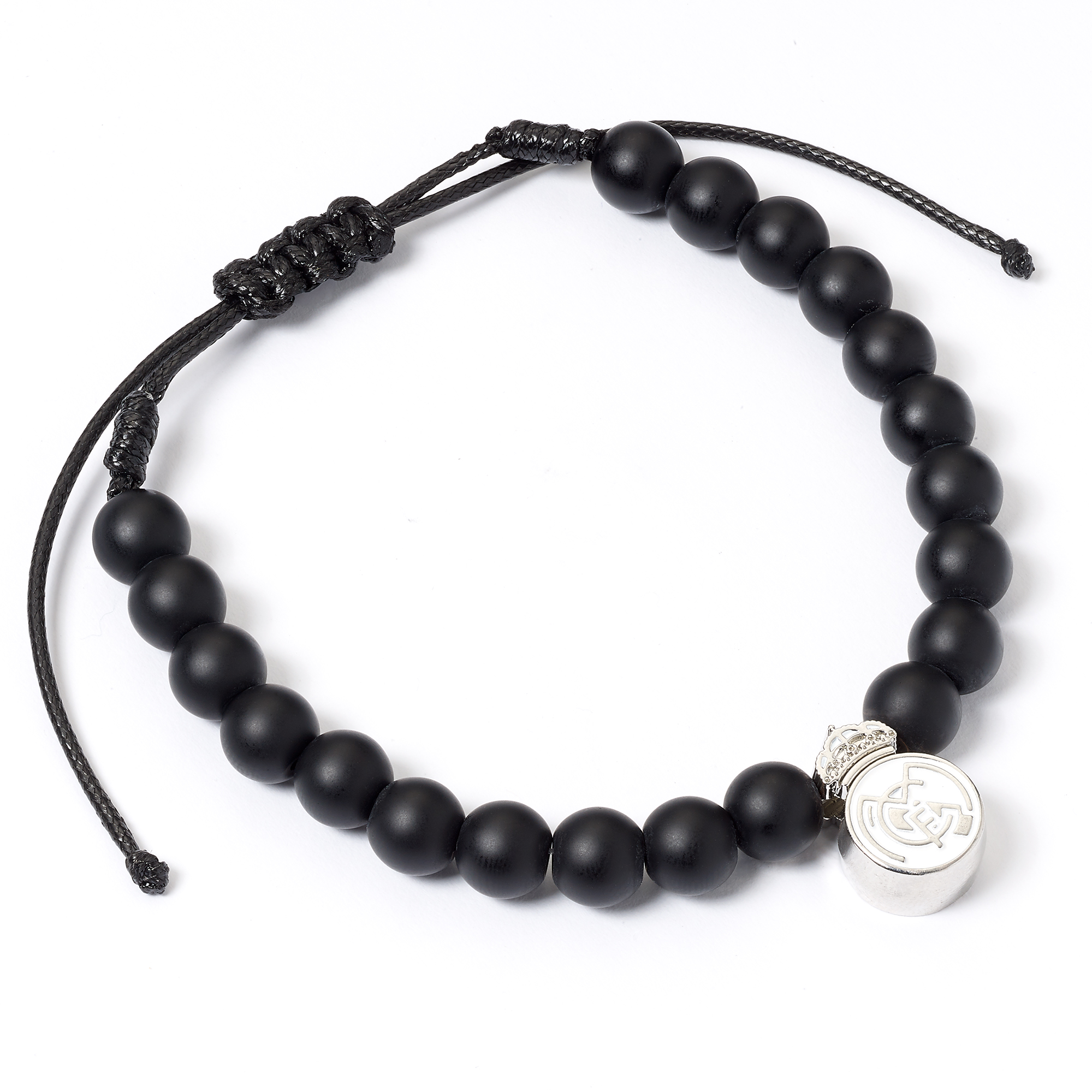 Real Madrid Black Bead Bracelet